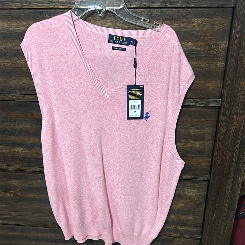 Polo Ralph Lauren Pink Sleeveless Sweater Vest